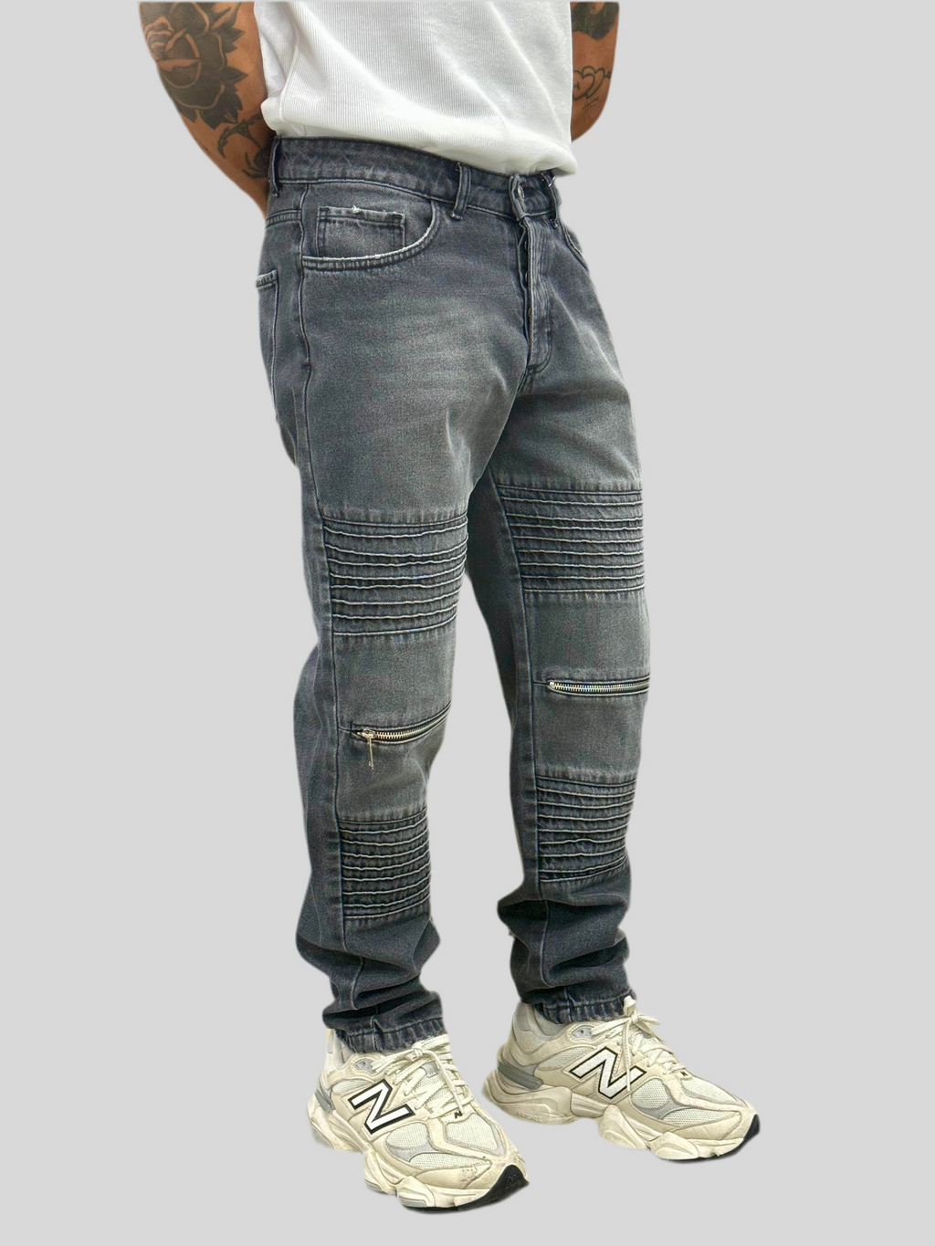JEANS BIKER GREY TheBrothers