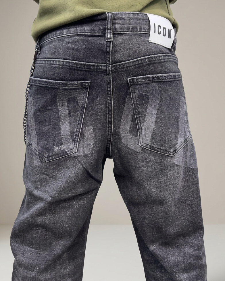 JEANS ICON LOGO LASERIZZATO