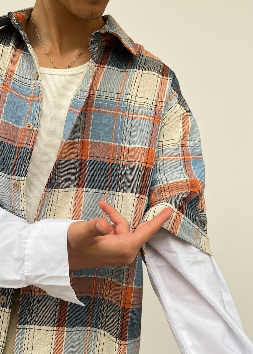 Camicia manica doppiata