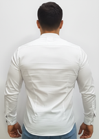 Camicia Colletto Coreano Bianca