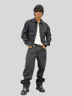 COORDINATO IN DENIM NERO