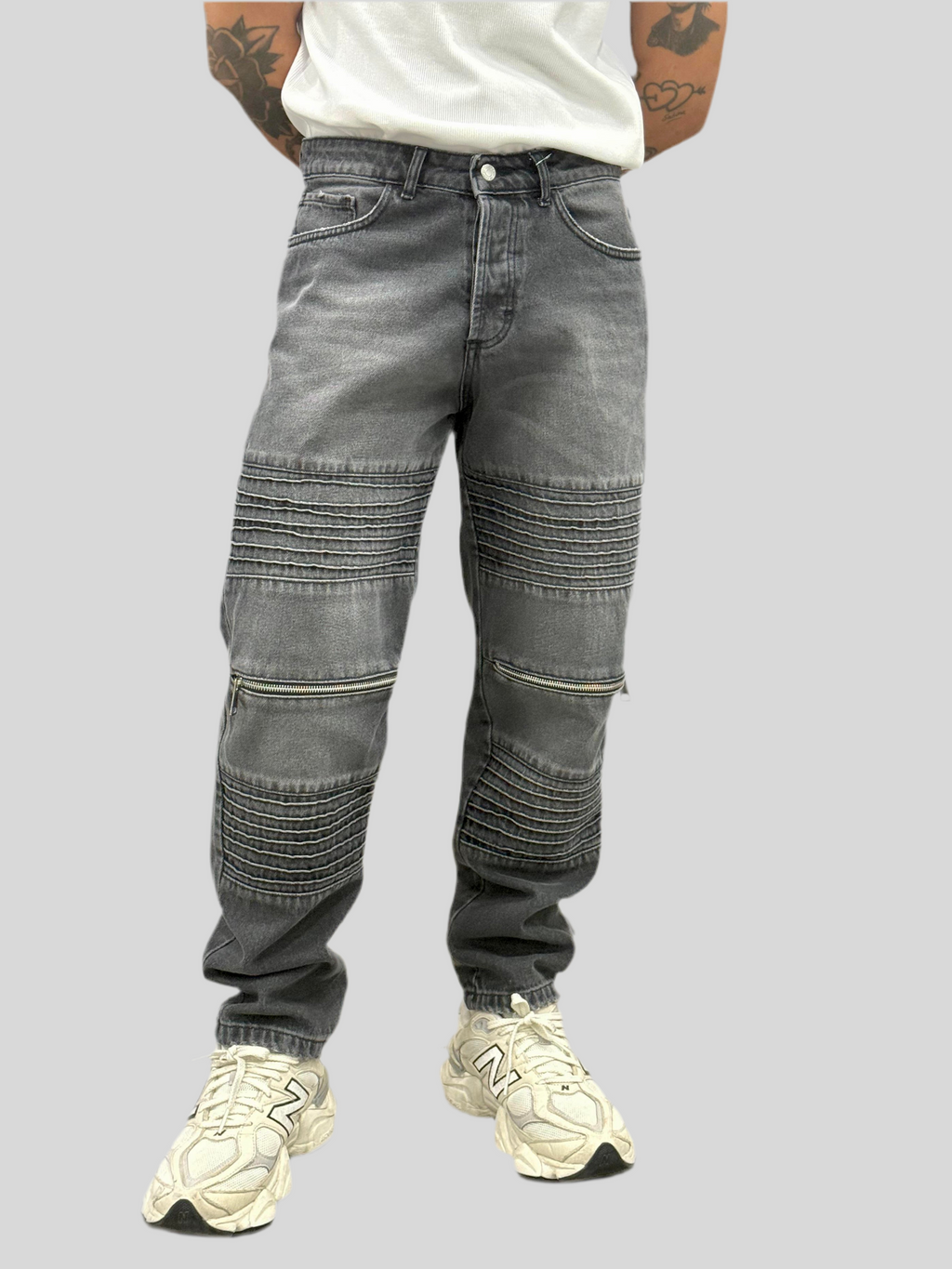 JEANS BIKER GREY TheBrothers