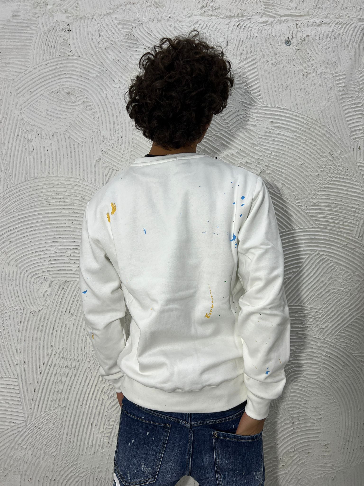 FELPA  GIROCOLLO DS2 SCHIZZI PITTURA