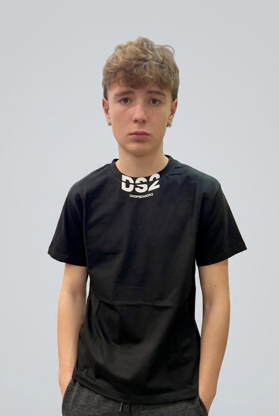T-Shirt DS2 BLACK COLLAR LOGO