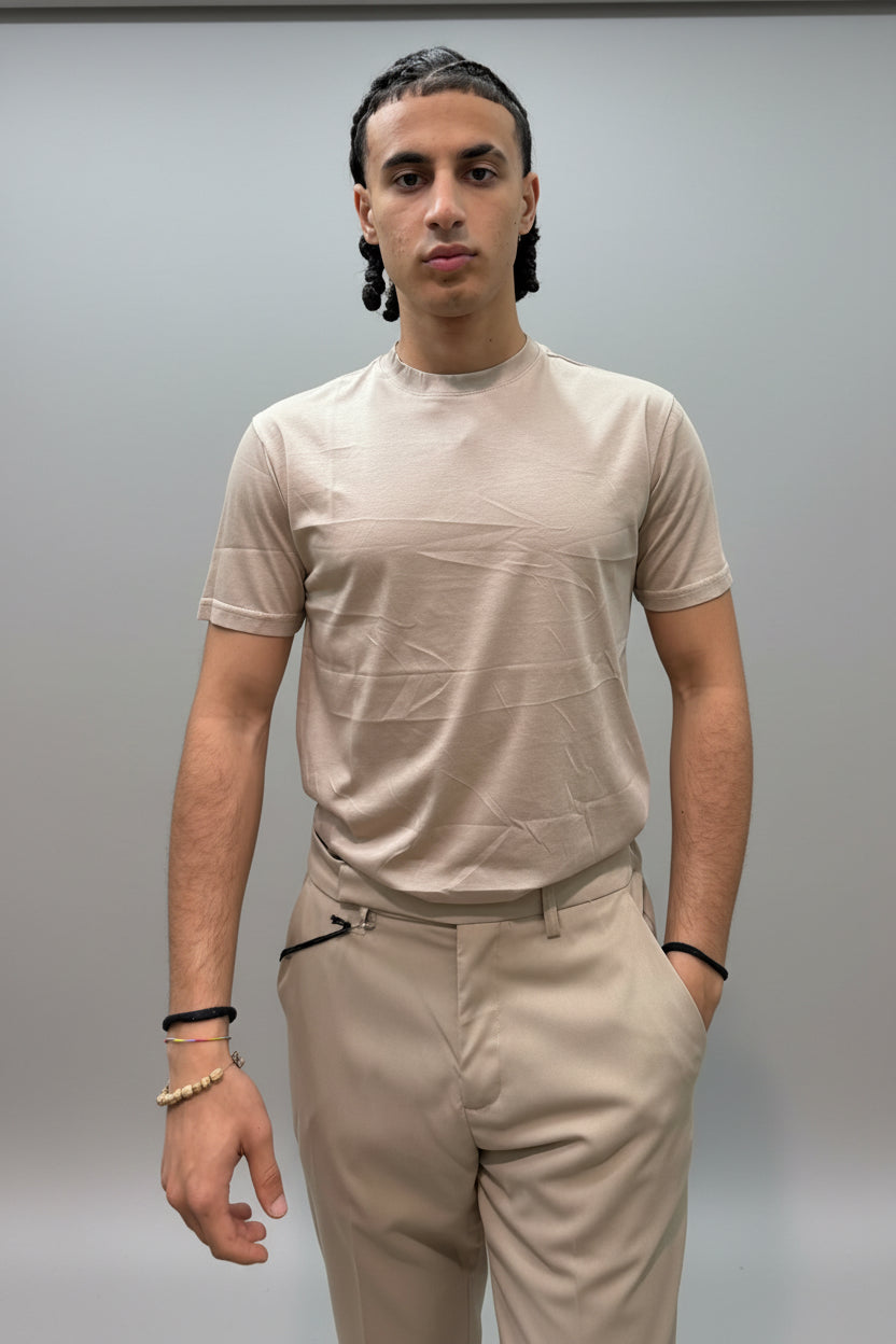 T-shirt in filo di Scozia