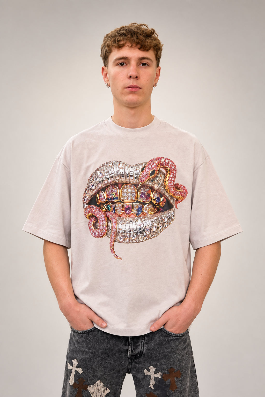 T-SHIRT BOCCA DI SERPENTE