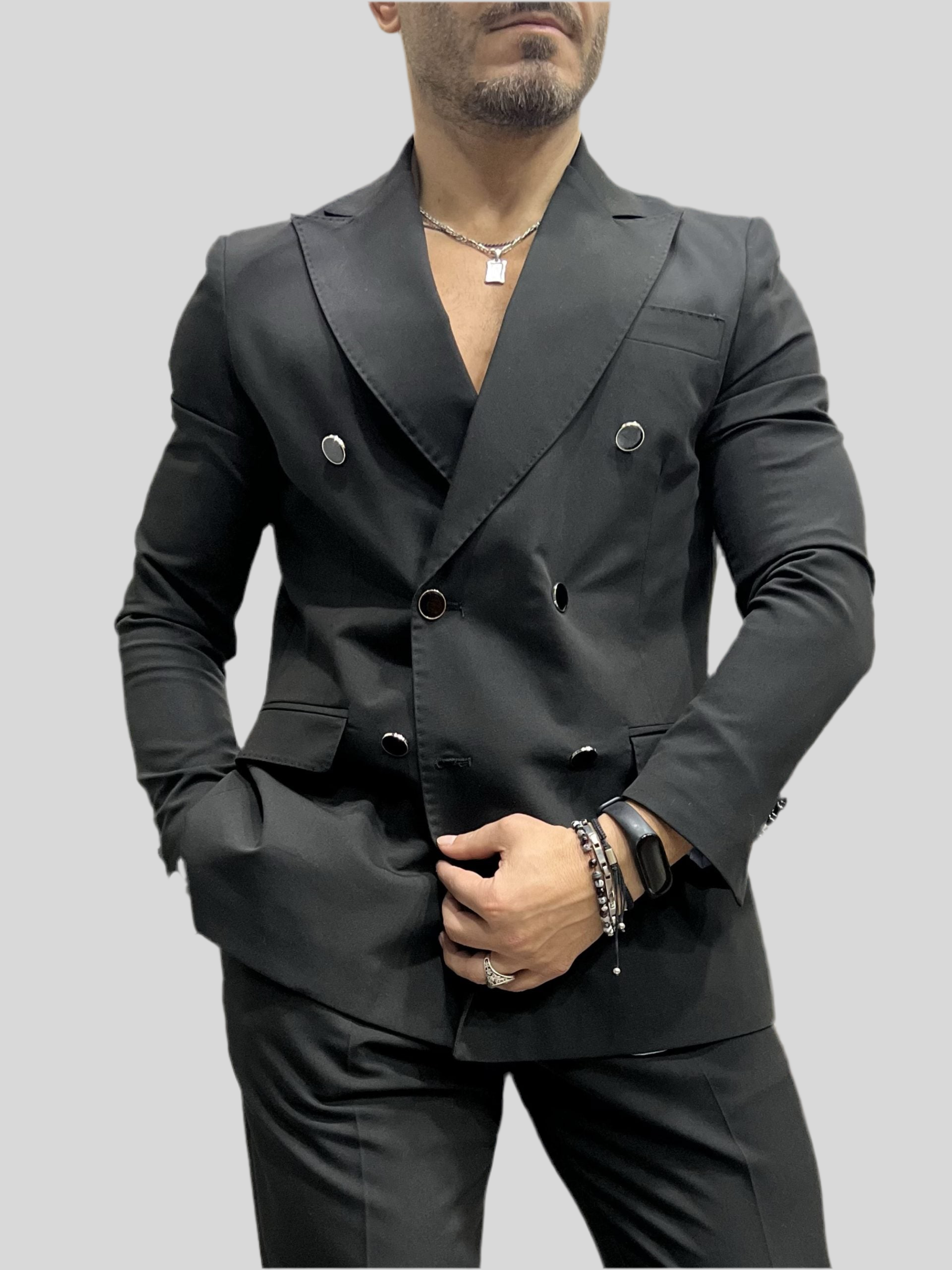 Abito doppiopetto bottoni gioiello TheBrothers