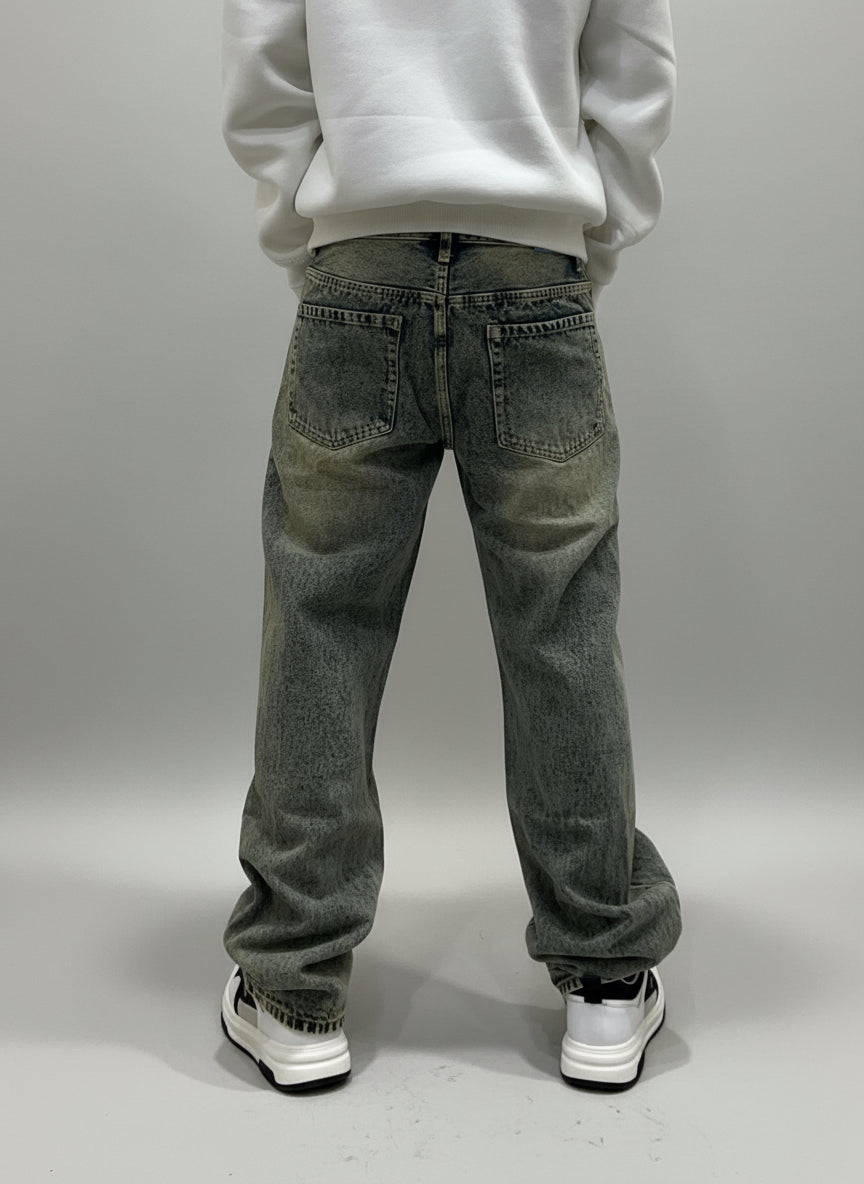 JEANS BAGGY EFFETTO SABBIATO