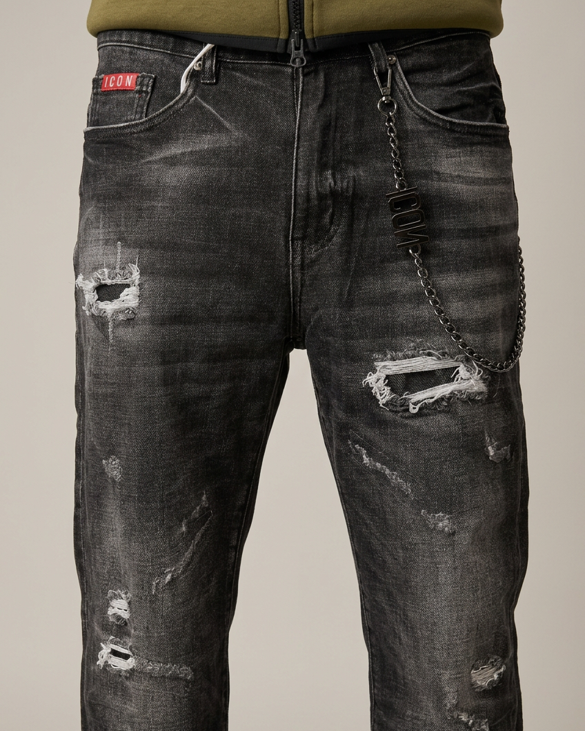 JEANS ICON LOGO LASERIZZATO