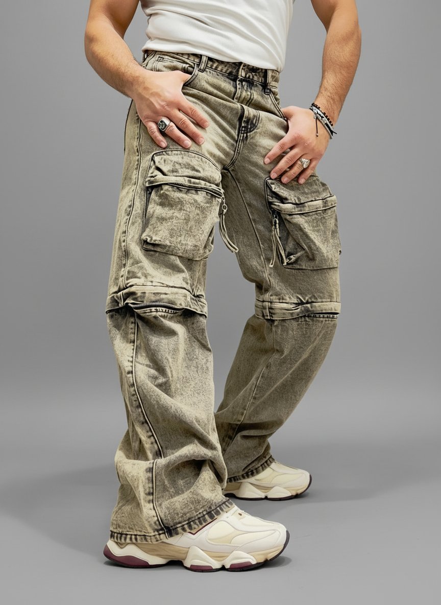 Jeans cargo dual function KSLAB