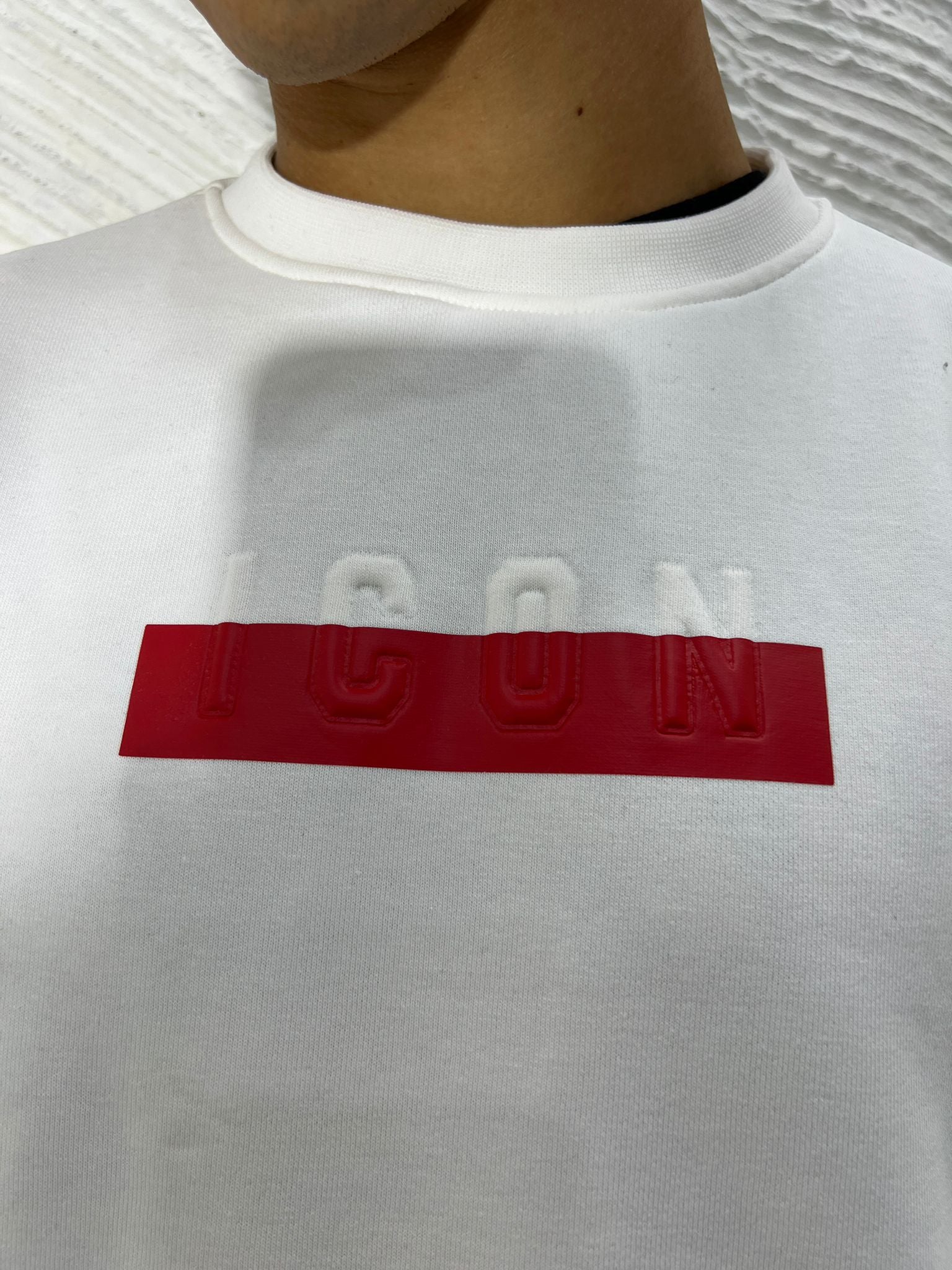 FELPA GIROCOLLO ICON- LOGO GONFIATO