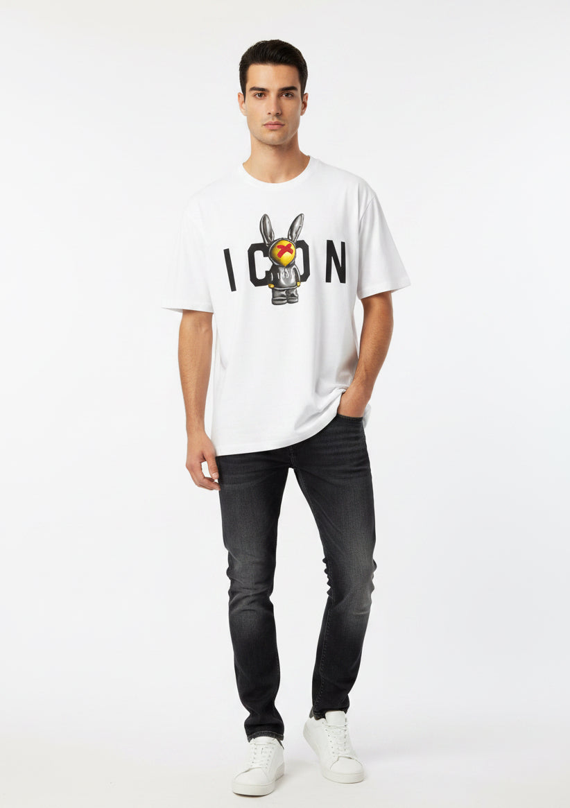T-SHIRT ICON stampa pupazzo