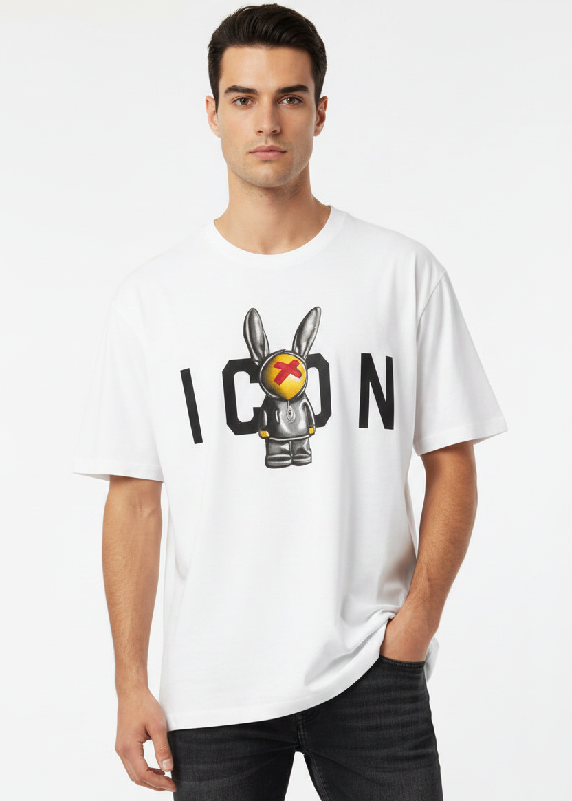 T-SHIRT ICON stampa pupazzo
