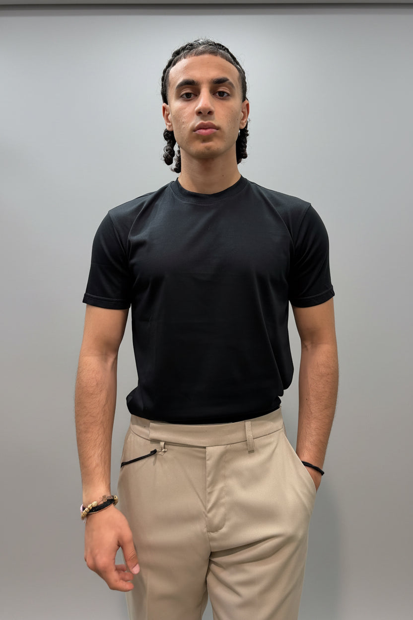 T-shirt in filo di Scozia