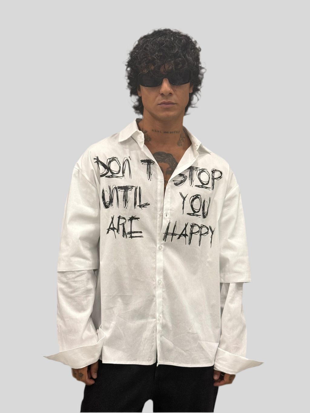 CAMICIA MANICA DOPPIATA DONT STOP HAPPY