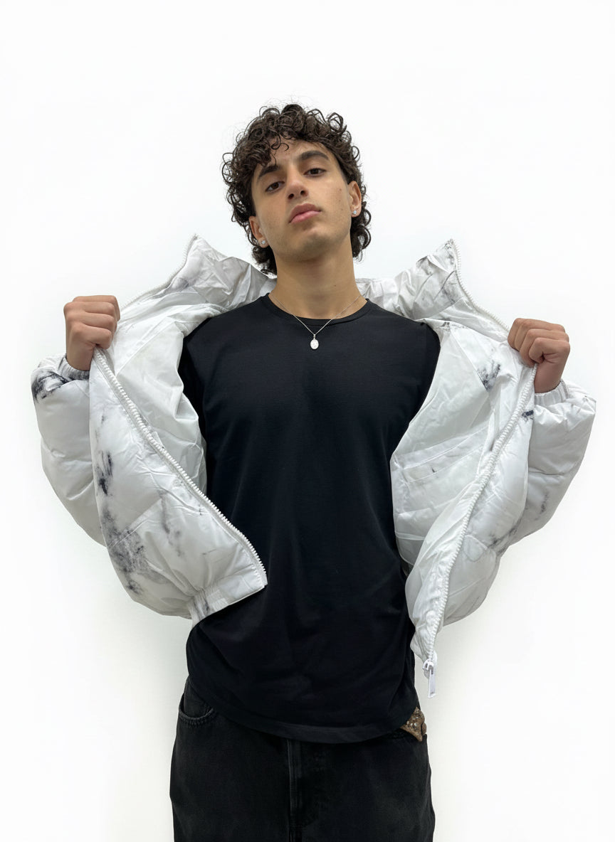 PUFFER EFFETTO MARMO