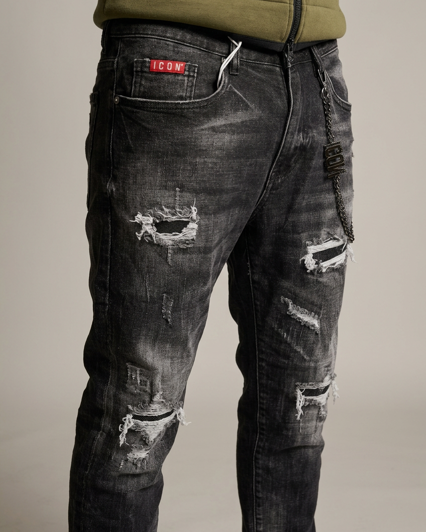 JEANS ICON LOGO LASERIZZATO