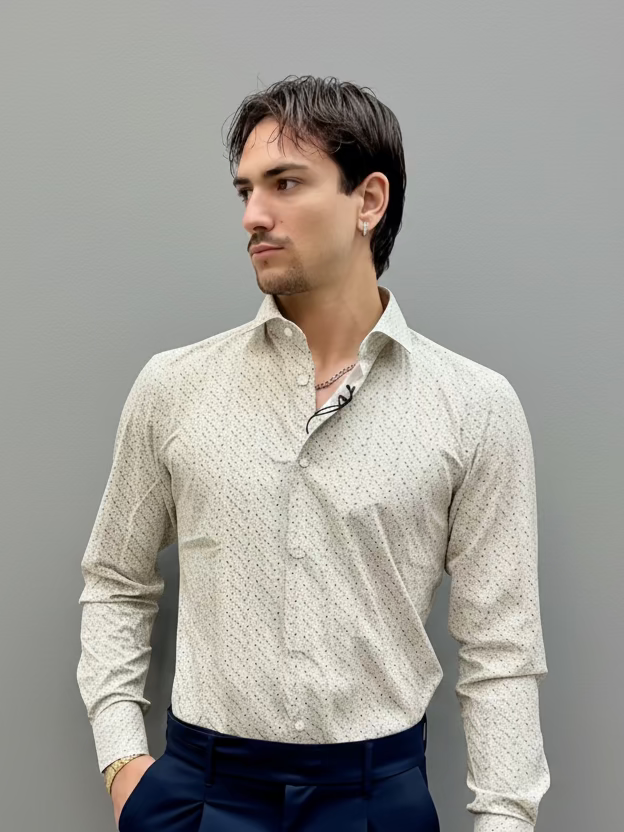 Camicia fantasia cravatta telamira