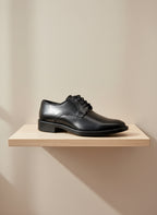 Scarpe modello derby in pelle abrasivata blu