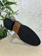 Scarpe modello derby in pelle abrasivata blu