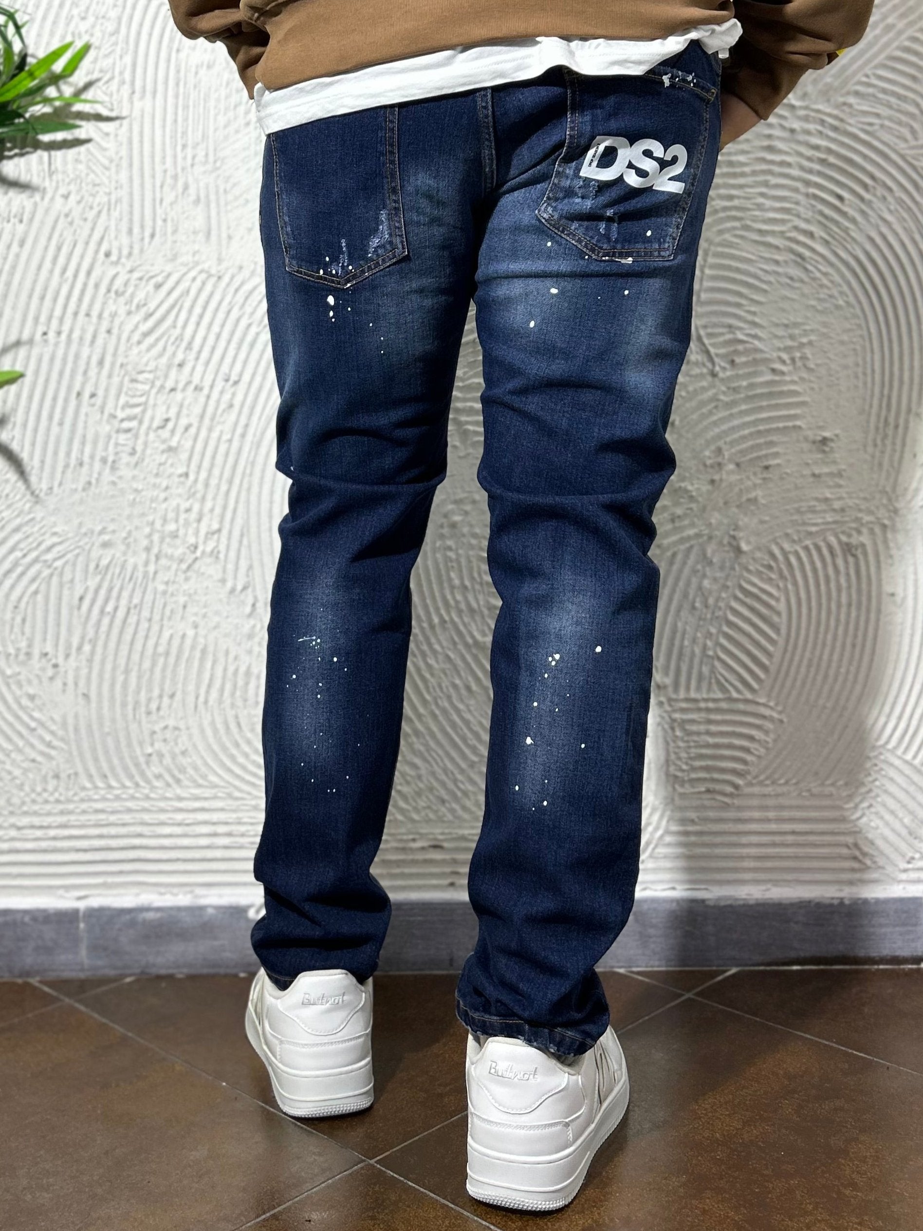 Jeans Abrasioni Schizzi DS2 FW24208