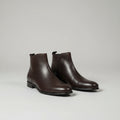 Stivaletto doppia zip in pelle