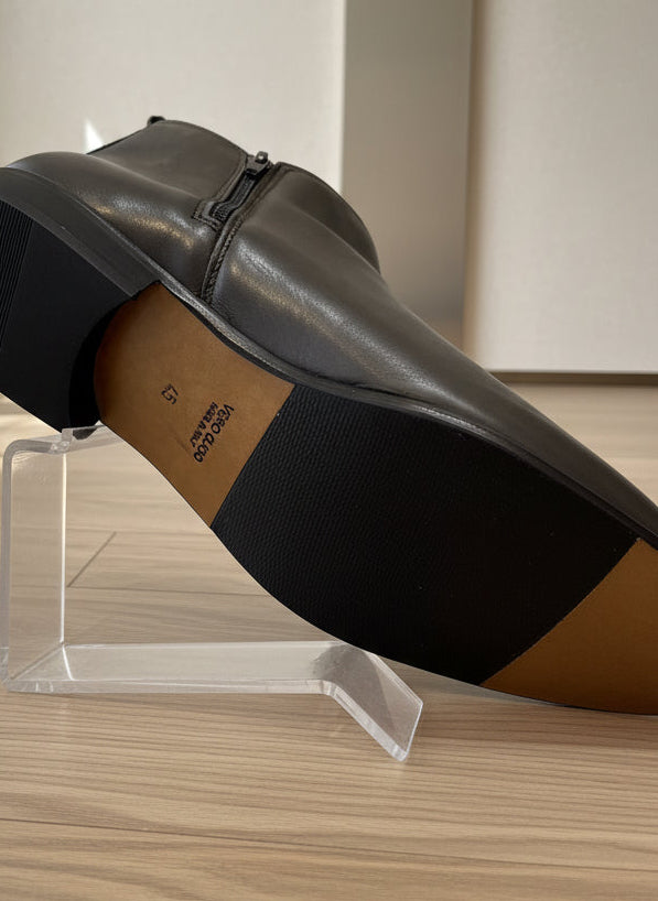 Stivaletto doppia zip in pelle