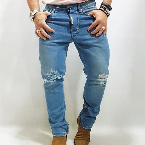 Jeans mod.BIKER lavaggio sabbiato