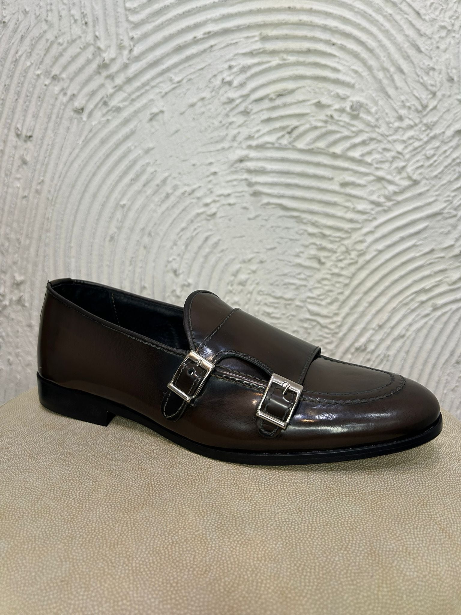 Mocassino Doppia Fibbia in pelle abrasivata ✨LuxryCollection