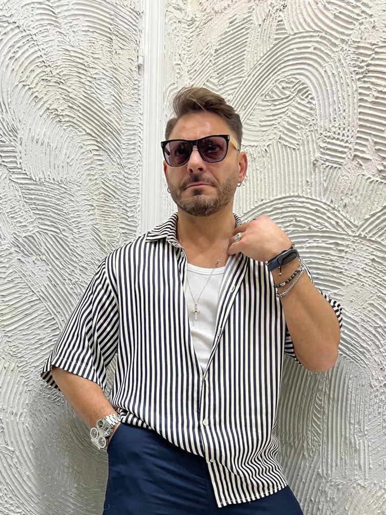 Camicia crop rigata THE BROTHERS