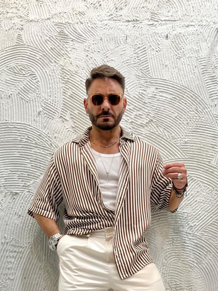 Camicia crop rigata THE BROTHERS