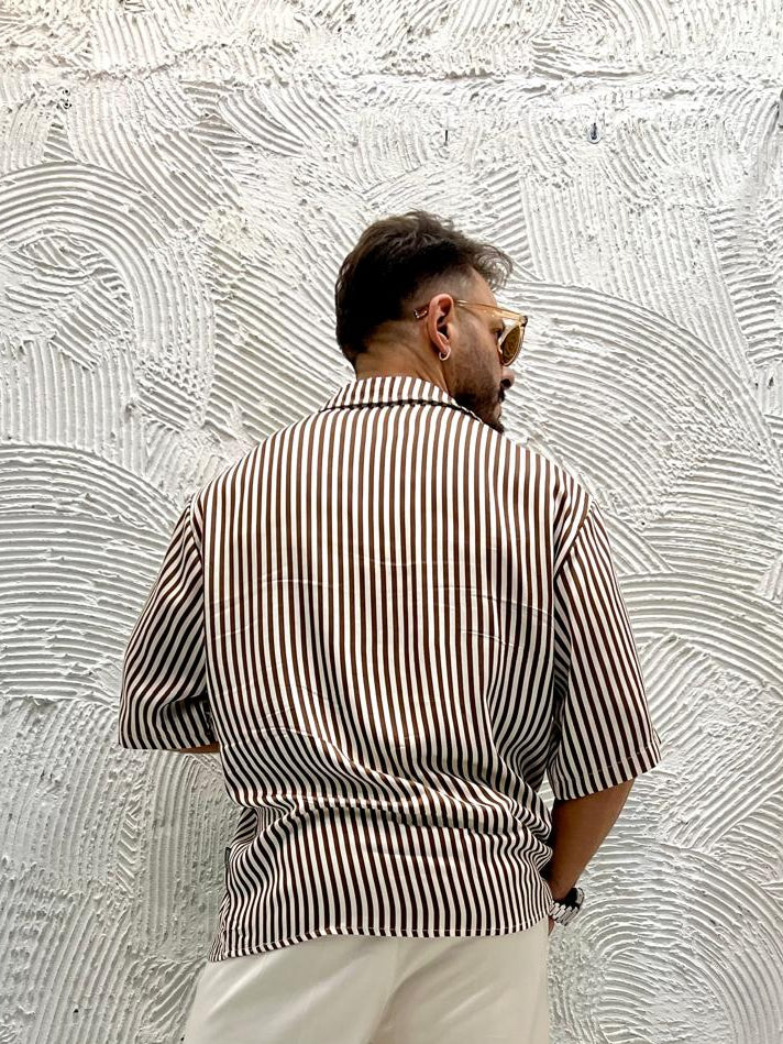 Camicia crop rigata THE BROTHERS