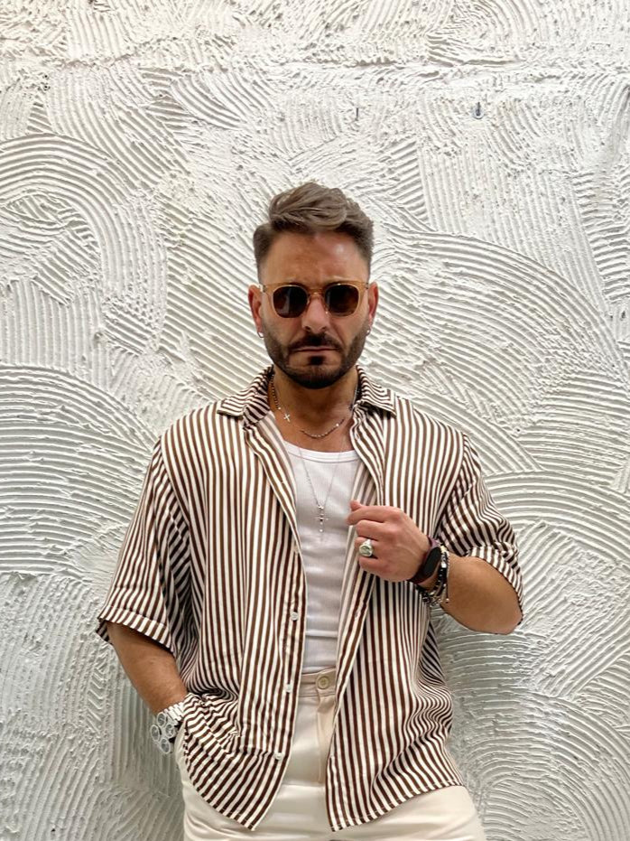 Camicia crop rigata THE BROTHERS