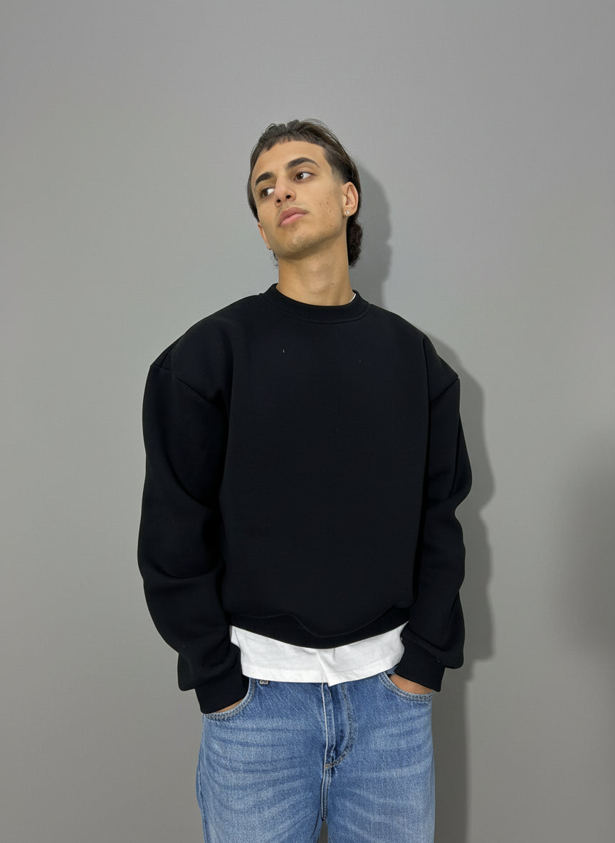 Felpa BoxyFit girocollo