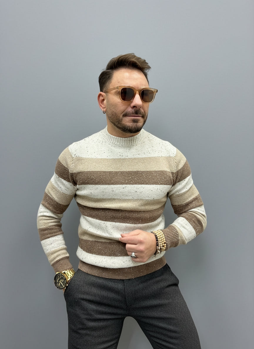 Maglioncino fasce trama Sale e Pepe