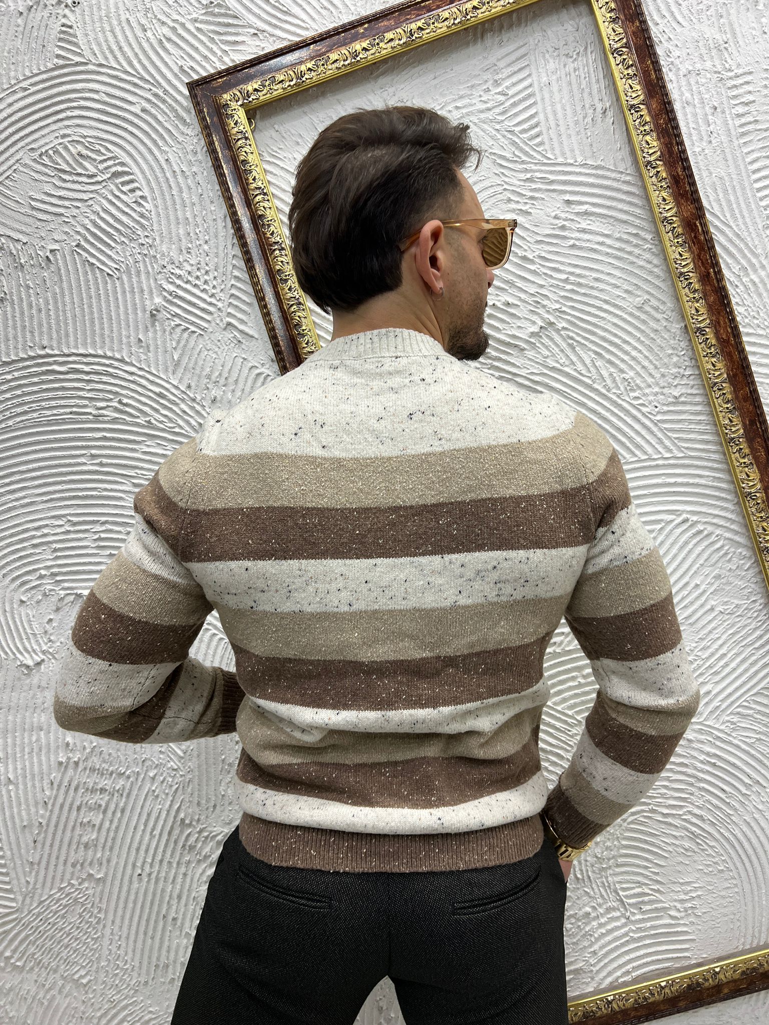 Maglioncino fasce trama Sale e Pepe