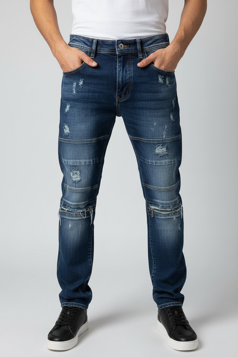 JEANS mod. Biker zip ginocchia Kslab