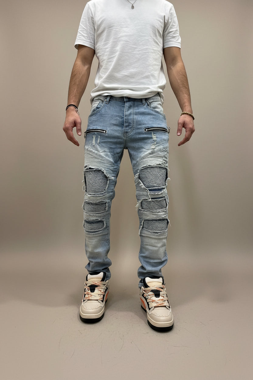 Jeans Biker Distressed kslab