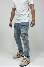Jeans Biker Distressed kslab