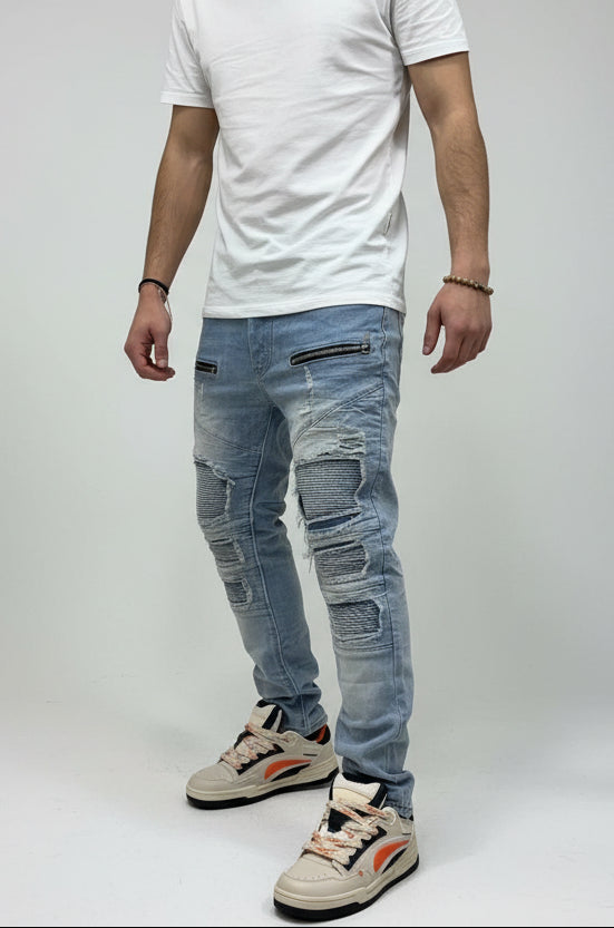 Jeans Biker Distressed kslab