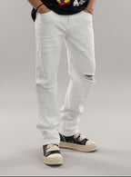 Jeans Baggy White Kslab