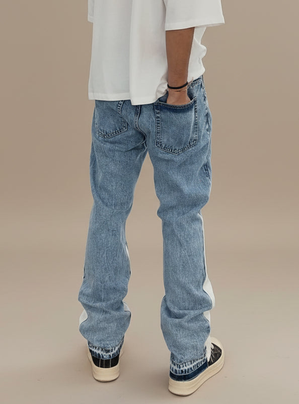 Jeans Flare Fit Contrast Kslab