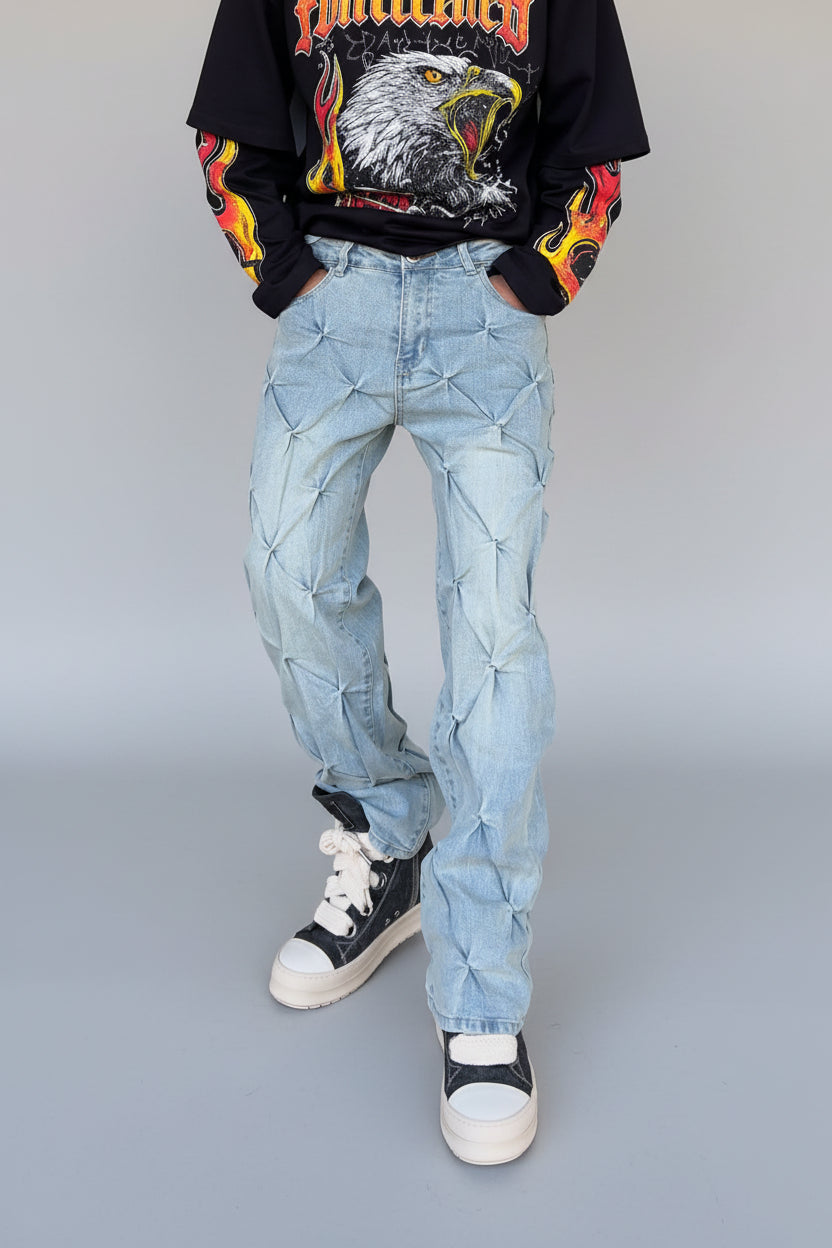 Jeans FlareFit Plissè Kslab