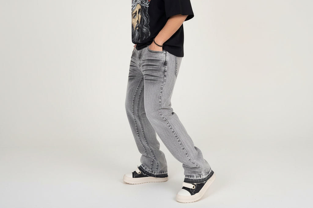 Jeans Flare Fit Grey KSLAB