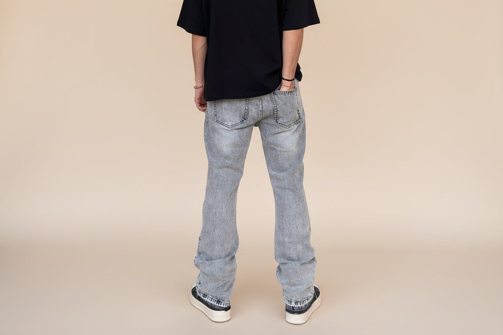 Jeans Flare Fit Grey KSLAB