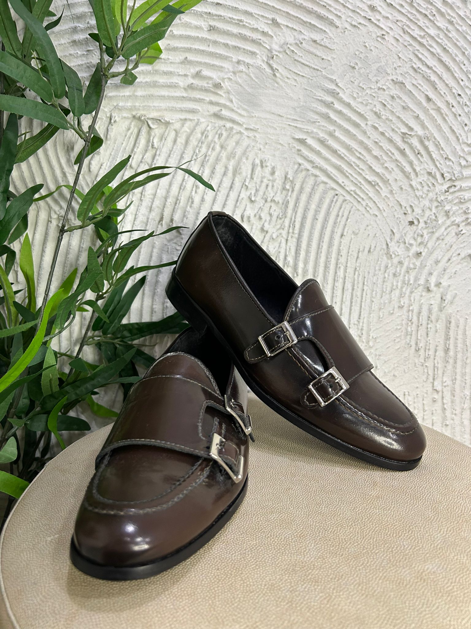 Mocassino Doppia Fibbia in pelle abrasivata ✨LuxryCollection