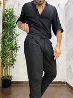 Pantalone Bustino Regolabile in Lino KSLAB