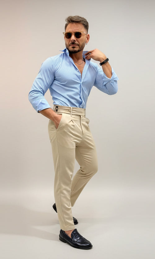 Camicia fantasia cravatta telamira