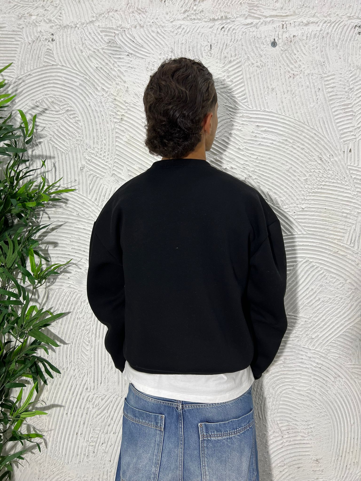 Felpa BoxyFit girocollo