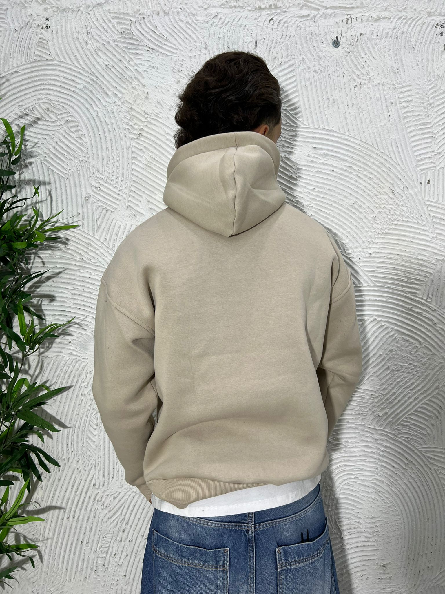 Felpa MezzaZip Cappuccio